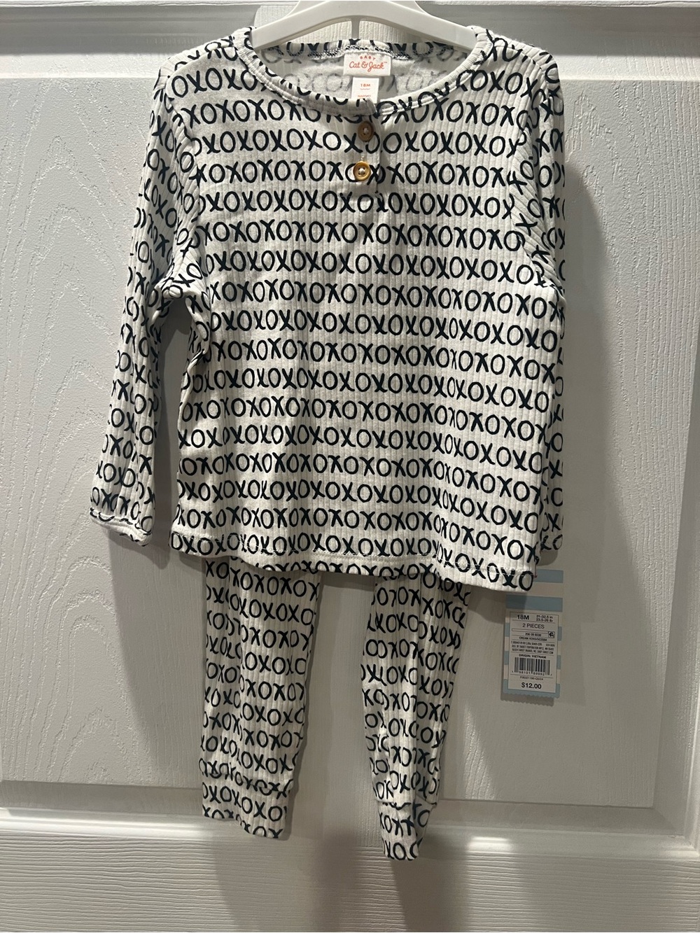 Cat & Jack White and Black XOXO Two-Piece  Set